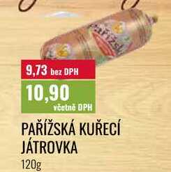 PAŘÍŽSKÁ KUŘECÍ JÁTROVKA 120g 