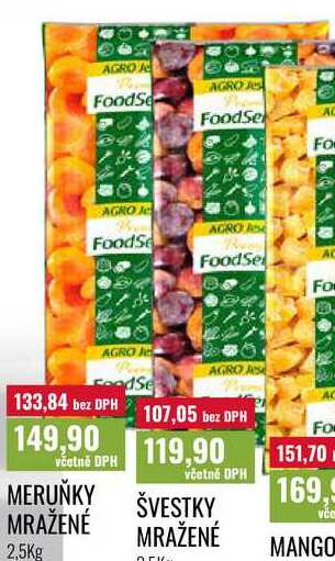 MERUŇKY MRAŽENÉ 2,5Kg