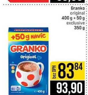 Granko original 400 g +50 g exclusive 350 g 