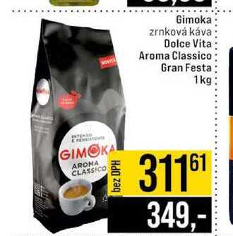 Gimoka zrnková káva Dolce Vita Aroma Classico Gran Festa 1 kg