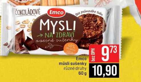 Emco müsli sušenky různé druhy 60 g