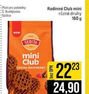 Rodinné Club mini různé druhy 160 g