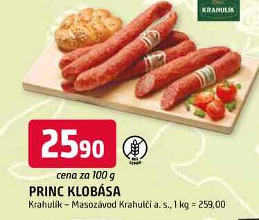 Krahulík Princ klobása 100g