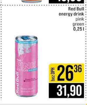 Red Bull energy drink pink green 0,25l