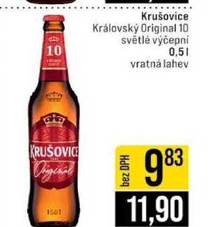 Krušovice Královský Original 10 světlé výčepní 0,5l