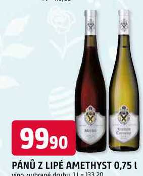 PÁNŮ Z LIPÉ AMETHYST 0,75 L 