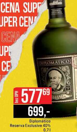 Diplomático Reserva Exclusive 40% 0,7l 