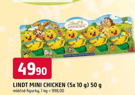 LINDT MINI CHICKEN (5x 10 g) 50 g 