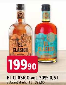EL CLÁSICO vol. 30% 0,5 l vybrané druhy