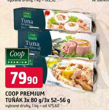COOP PREMIUM TUŇÁK 3x 80 g