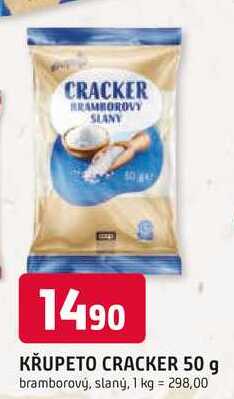 KŘUPETO CRACKER 50 g bramborový, slaný