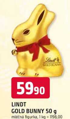LINDT GOLD BUNNY 50 g mléčná figurka