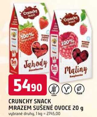 CRUNCHY SNACK SUŠENÉ OVOCE 20 g 
