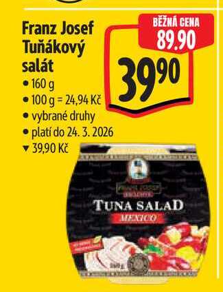 Franz Josef Tuňákový salát 160 g 