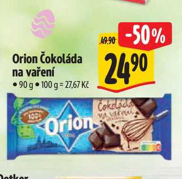 Orion Čokoláda na vaření  90 g 