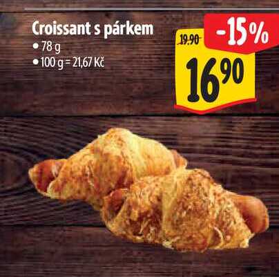 Croissant s párkem 78g 