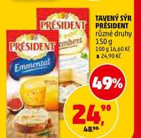 TAVENÝ SÝR PRÉSIDENT, 150 g 