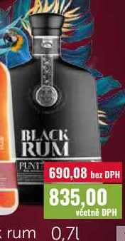 RON PUNTACANA  Black rum 0,7l