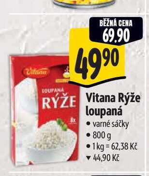   Vitana Rýže loupaná  varné sáčky 800 g 