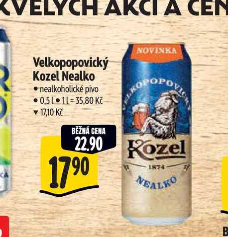  Velkopopovický Kozel Nealko  0,5 l
