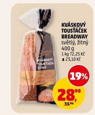 KVÁSKOVÝ TOUSŤÁČEK BREADWAY, 400 g