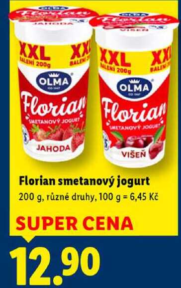 Florian smetanový jogurt, 200 g
