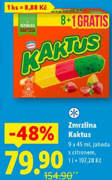 Zmrzlina Kaktus, 9x 45 ml