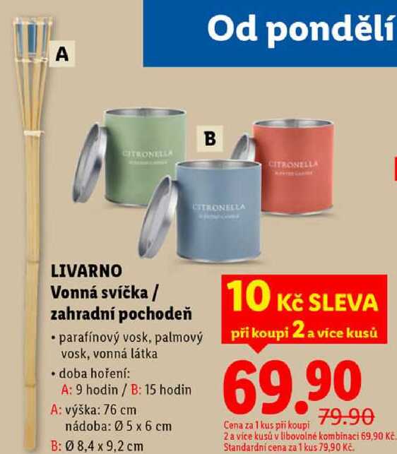 LIVARNO Vonná svíčka/zahradní pochodeň