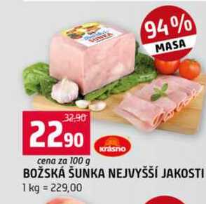BOŽSKÁ ŠUNKA NEJVYŠŠÍ JAKOSTI 100g