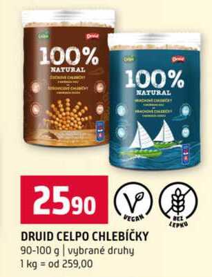 DRUID CELPO CHLEBÍČKY 90-100 g vybrané druhy  