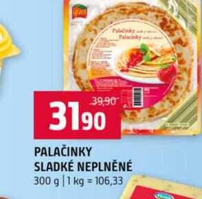PALAČINKY SLADKÉ NEPLNĚNÉ 300 g  