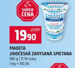 MADETA JIHOČESKÁ ZAKYSANÁ SMETANA 180 g 11% tuku 