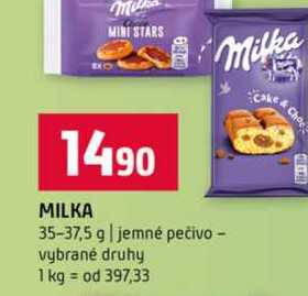 MILKA 35-37,5 g jemné pečivo vybrané druhy  