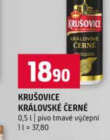 KRUŠOVICE KRÁLOVSKÉ ČERNÉ 0,5l pivo tmavé výčepní 