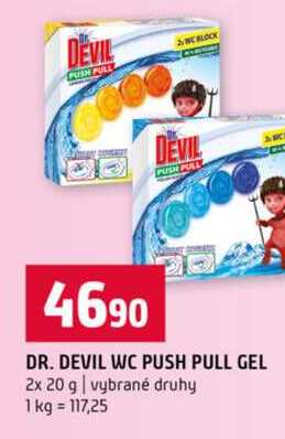 DR. DEVIL WC PUSH PULL GEL 2x 20 g vybrané druhy 