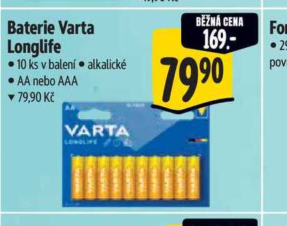 Baterie Varta Longlife  10 ks 