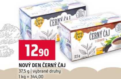 NOVÝ DEN ČERNÝ ČAJ 37,5 g vybrané druhy 