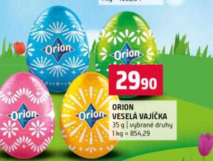 ORION VESELÁ VAJÍČKA 35 g vybrané druhy 