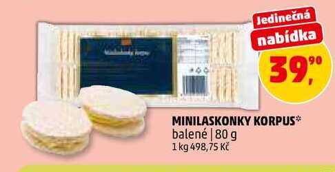 MINILASKONKY KORPUS, 80 g