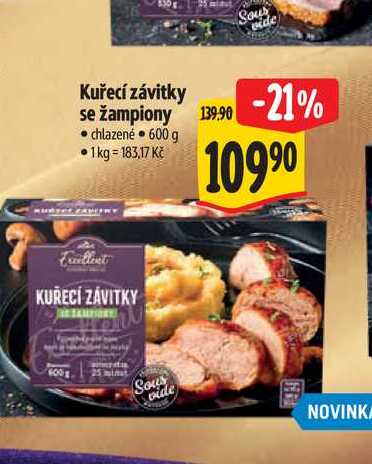   Kuřecí závitky se žampiony 600 g