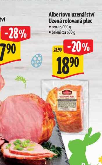   Albertovo uzenářství Uzená rolovaná plec  100 g