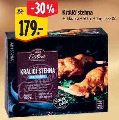 Králičí stehna, 500 g