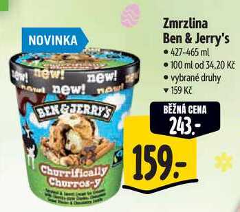 Zmrzlina Ben & Jerry's, 427-465 ml 