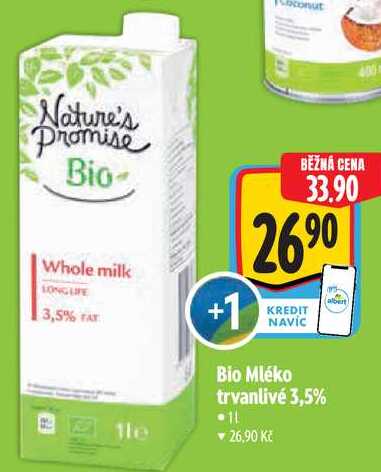 Bio Mléko trvanlivé 3,5%, 1 l