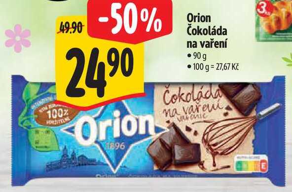 Orion Čokoláda na vaření, 90 g