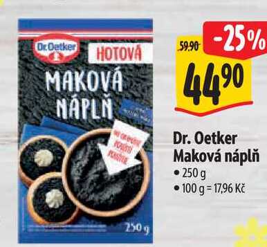 Dr. Oetker Maková náplň, 250 g