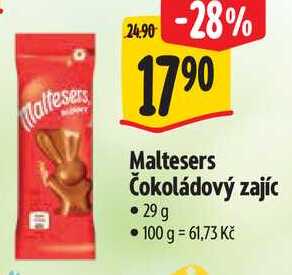Maltesers Čokoládový zajíc, 29 g 