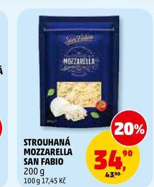 STROUHANÁ MOZZARELLA SAN FABIO, 200 g