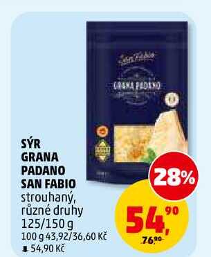 SÝR GRANA PADANO SAN FABIO, 125 g