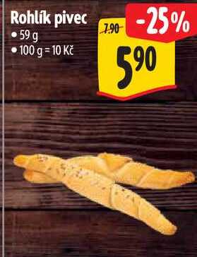 Rohlík pivec, 59 g 